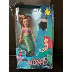 Vintage The Little Mermaid Ariel Doll by Tyco #1800 Disney Princess Dress NIB